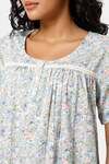 Naiduhall Cotton Full Length Nightdress - Sky Blue — thumbnail 7